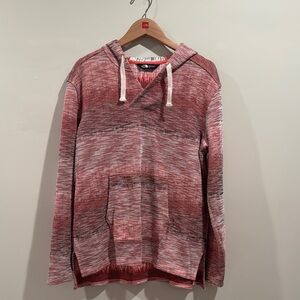 The North Face Red and Cream Knit Hoodie